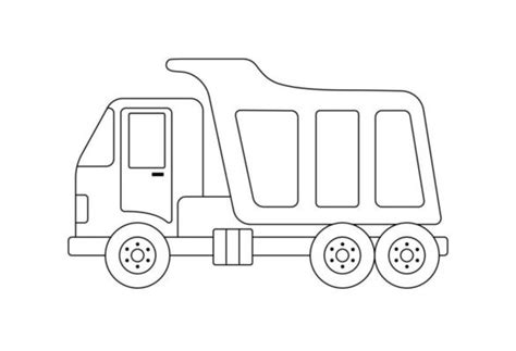 Truck Outline Vector Art, Icons, and Graphics for Free Download