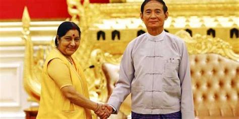 External Affairs Minister, Sushma Swaraj visits Myanmar