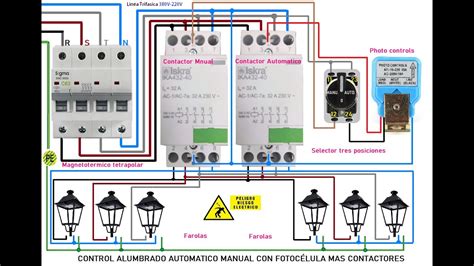 Control Alumbrado Automatico Manual Con Fotoc Lula Mas Contactores
