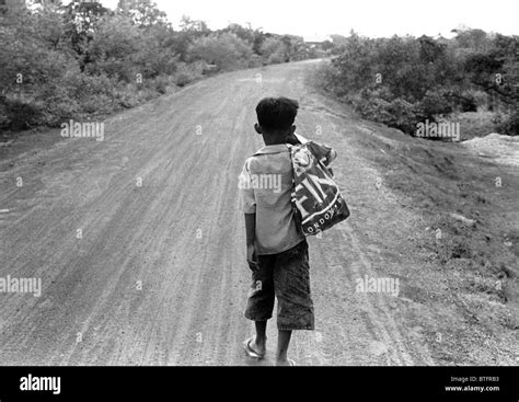 Walking Alone In The Road Black And White