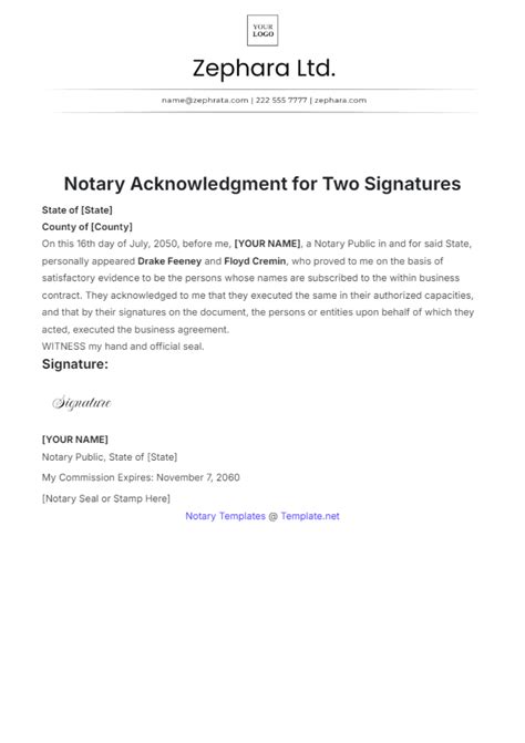 Free Notary Templates To Edit Online And Print