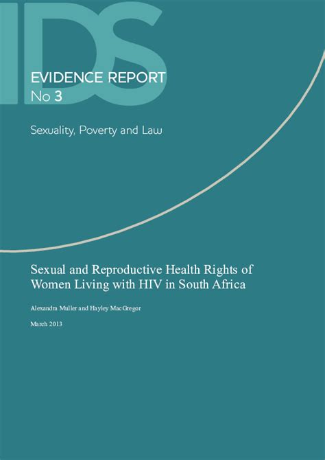 Pdf Sexual And Reproductive Health Rights Of Women Living With Hiv In