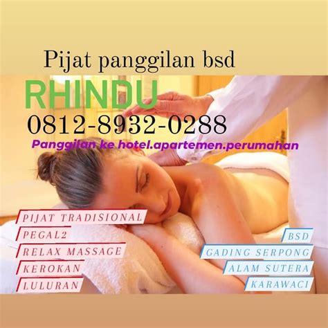 Pijat Panggilan Gading Serpong Rhindu Massage Pijat Panggilan Serpong