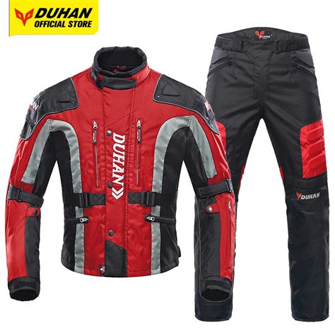 DUHAN Veste De Moto R Sistante Au Froid Pantalon De Protection De Moto