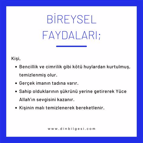 Zekat ve Sadakanın Bireysel ve Toplumsal Faydaları DİN BİLGESİ