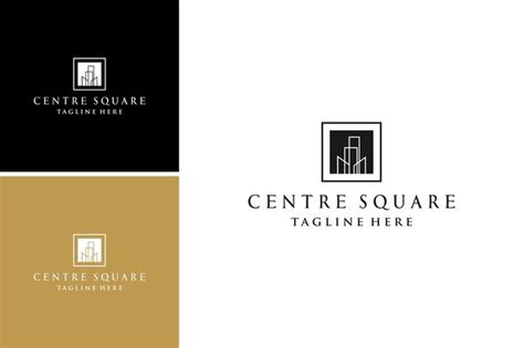 Premium Vector Center Square Logo Modern Building Architecture Logotype