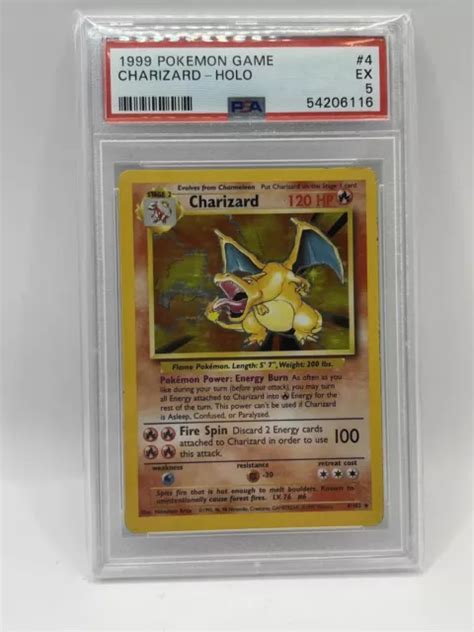 Pokemon Tcg Psa Grade Charizard Base Set Unlimited Nm Holo