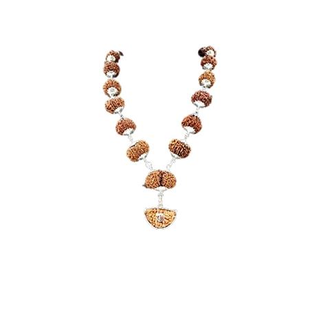 Gemstone King Aaa Quality Ek Se Mukhi Rudraksh Mala With Ganesh