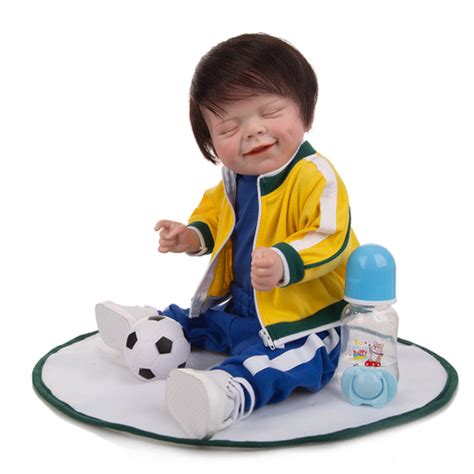 Brastoy Bebê Reborn Boneca Silicone Menino Realista Futebol Brasil