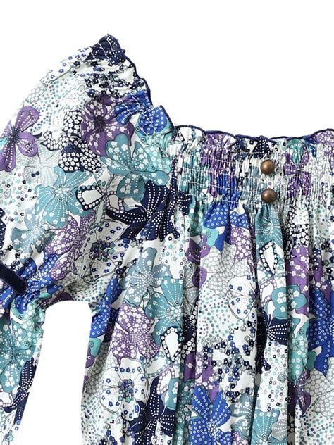 Robe Intersaison Fille Liberty Fleuri Bleu Violet Lilas Chimene La