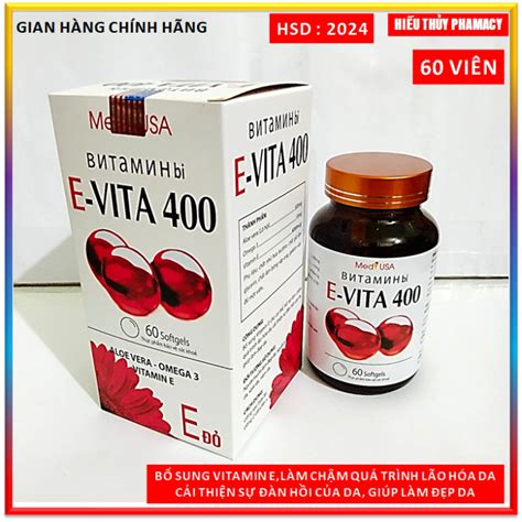 Viên Uống Đẹp Da Vitamin E Đỏ Chiết Xuất Tinh Dầu Lô Hội Omega 3 Vitamin E Giúp Chống Oxy Hóa