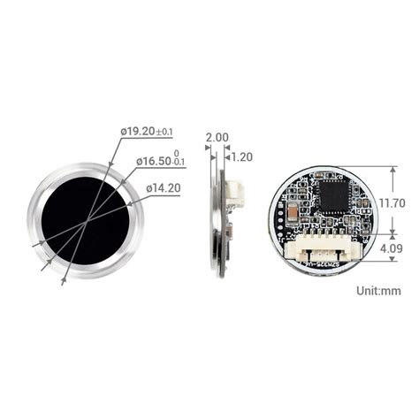 Waveshare Round Shaped Capacitive Fingerprint Sensor Ws