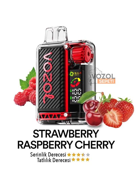 Vozol Vista 20000 Strawberry Raspberry Cherry Vozol Sepeti Puff