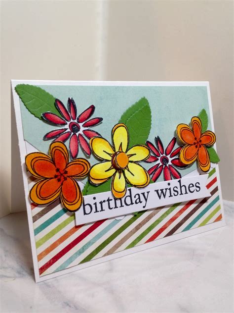 Amy S Creative Pursuits A Handmade Floral Birthday Card For My Daughter