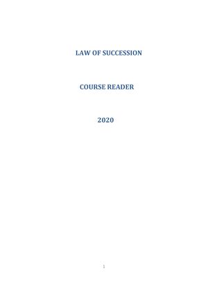 Law Of Succession Assignment Academic Year Student Name Jane