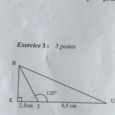 Quelle Est La Mesure De Langle Btk Svp En Justifiant Nosdevoirs Fr