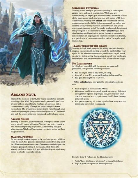 Arcane Soul Sorcerous Origin Unearthedarcana Dnd Dragons