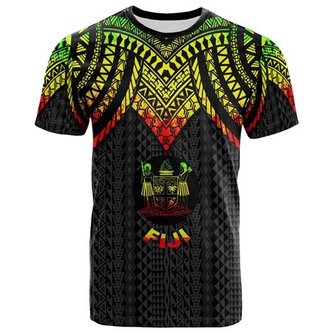 Aio Pride Fiji T Shirt Polynesian Armor Style Reggae Aio Pride