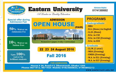 Eastern University Admission Open House Studybartacom