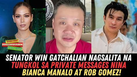 Senator Win Gatchalian Nagsalita Na Tungkol Sa Private Messages Nina