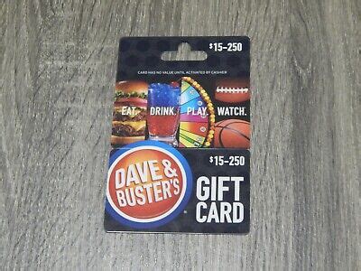 Dave & Buster's Gift Card NO $ VALUE -NEW- | eBay