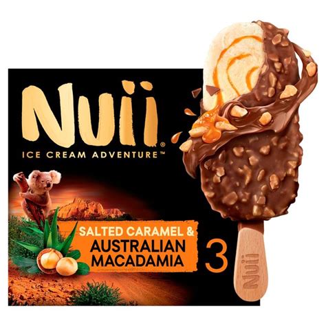 Nuii Salted Caramel And Australian Macadamia Ice Cream Stick Ocado