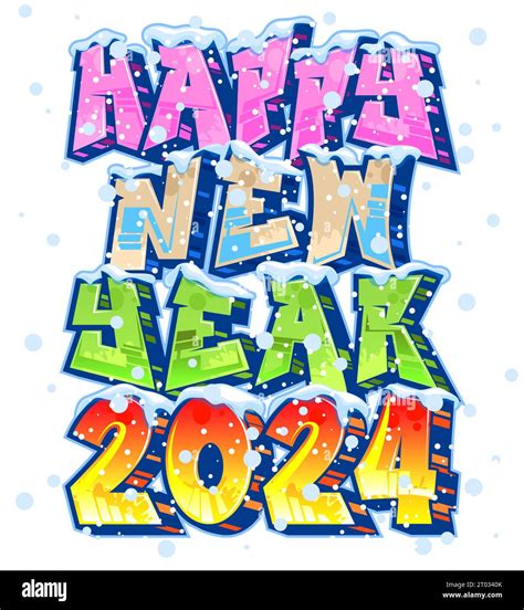 Happy New Year Graffiti Stock Vector Image Art Alamy