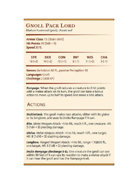 Gnoll Pack Lord | PDF