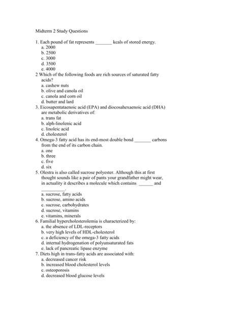 Midterm 2 Study Guide