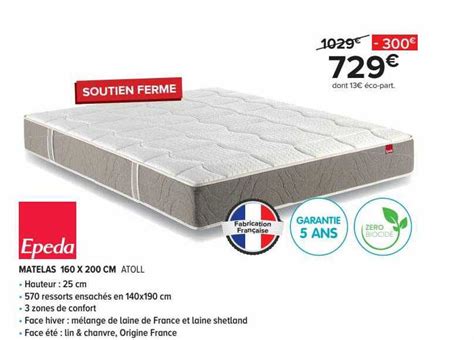 Promo Matelas X Cm Epeda Chez Gitem Icatalogue Fr