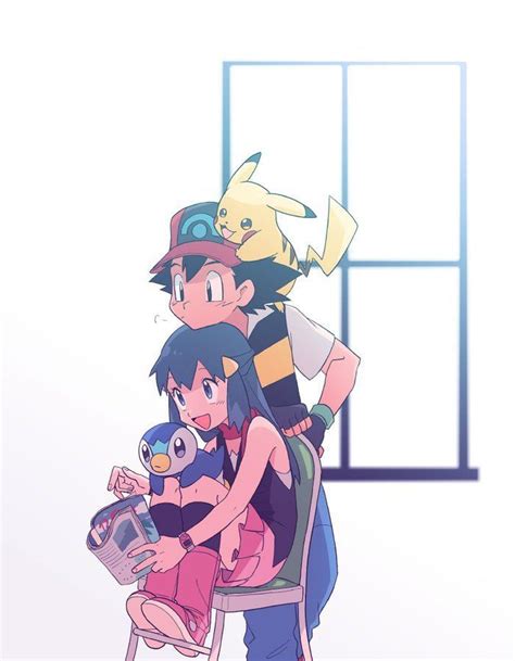 Ash And Dawn Fan Art Pearlshipping Ash And Dawn Pokemon Game