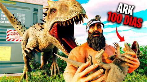 SOBREVIVIENDO 100 DÍAS en ARK Survival Evolved creando un PARQUE