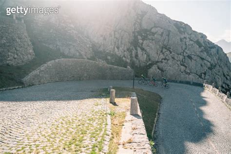 Aerial View Of Winding Road In Mountains