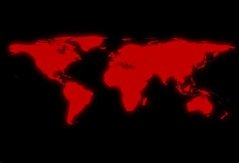 World Map Black And Red