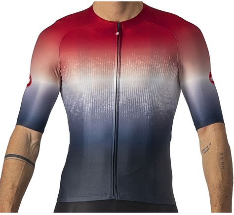 Castelli Aero Race 6 0 Jersey Men 2022 Savile Blue Pro Red Au