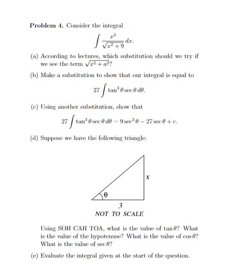 Solved Problem 4 Consider The Integral ∫x29x3dx A