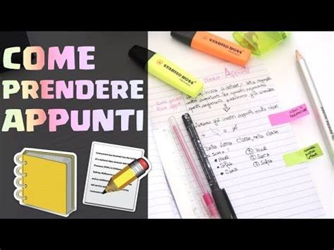 COME PRENDERE APPUNTI In CLASSE VELOCEMENTE YouTube Come Prendere