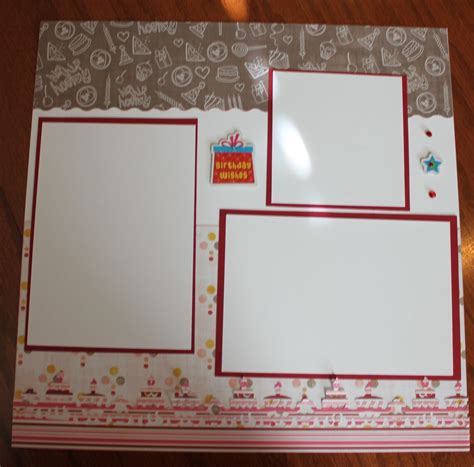 Birthday Scrapbook Layout Double Page Each Page 12 X 12 - Etsy