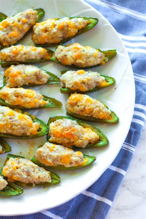 Cheese & Sausage Stuffed Jalapenos - Zen & Spice