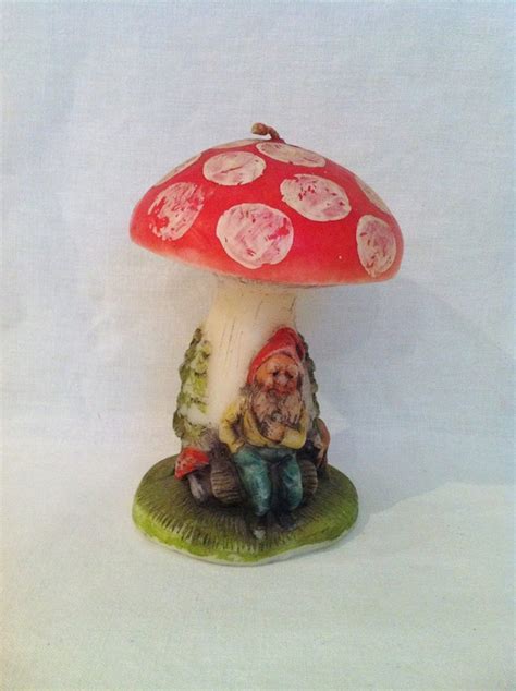 Vintage German Walldurn Gunter Mushroom Gnome Candle By Comforte