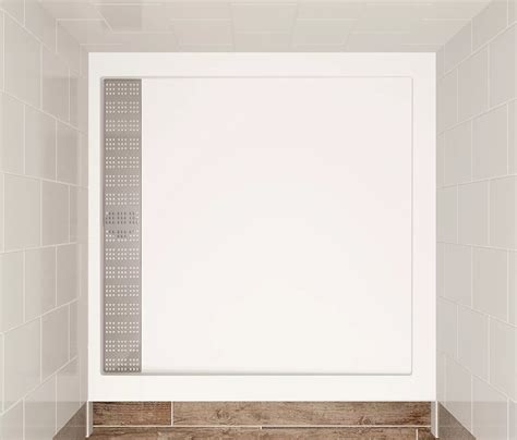 Commercial Td R 40 40 Reversible Linear Drain Shower Pan Mincey Marble