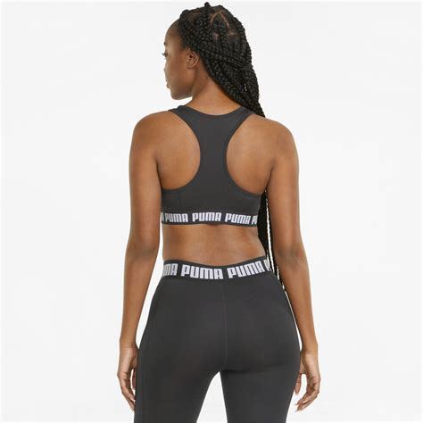 Puma Strong Mid Impact Womens Training Bra Black Puma