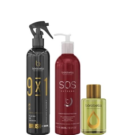 Borabella Fluido Brush 300ml SOS Extreme 240ml Argan 7ml