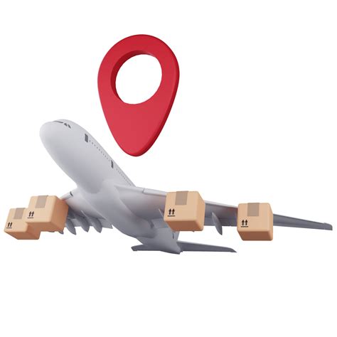 Logistics transportation service by air clipart flat design icon isolated on transparent ...