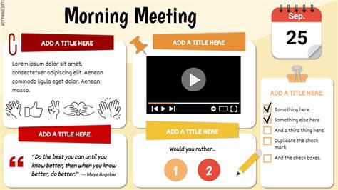 Descarga Morning Meeting Gratis Powerpoint Y Google Slides