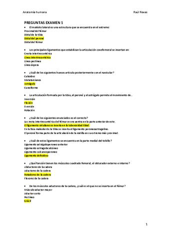 Preguntas Anatomia Parcial Pdf