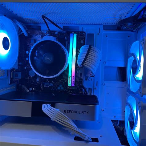 White RGB Gaming PC Ryzen 5 3600 RTX 3060 TI Founders 16GB DDR4