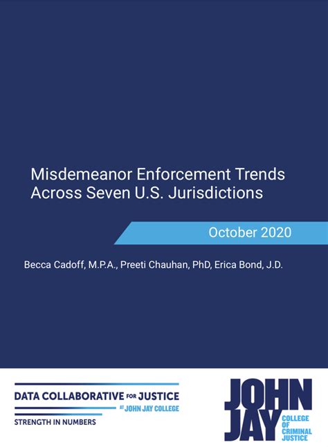 Misdemeanor Enforcement Trends Across Seven U.S. Jurisdictions - Data ...