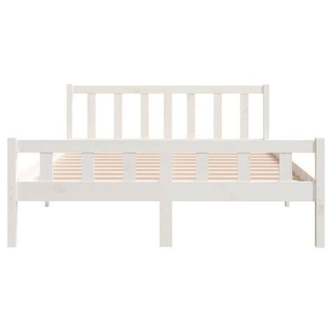 ABB Cadre De Lit Blanc Bois Massif 120x200 Cm Qqmora AIR74563