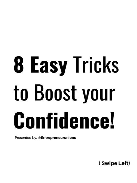 8 Easy tricks to boost your Confidence._ | PDF